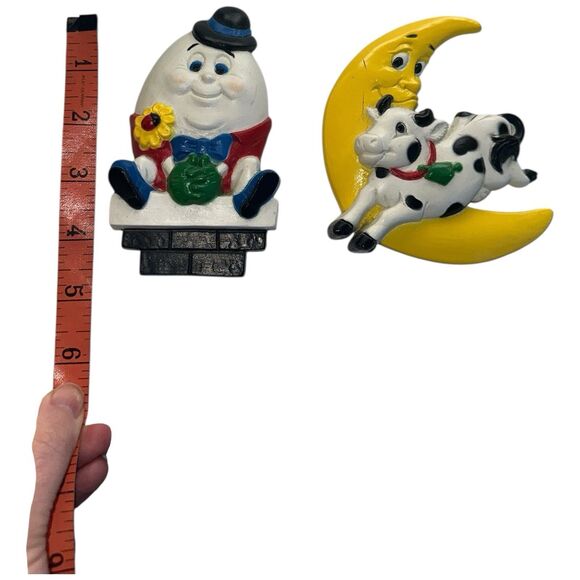 Homco Burwood Vintage Nursery Wall Plaques Humpty Dumpty Cow Moon Decor - Picture 4 of 8